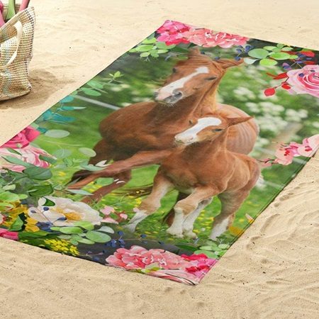 Serviette de plage cheval